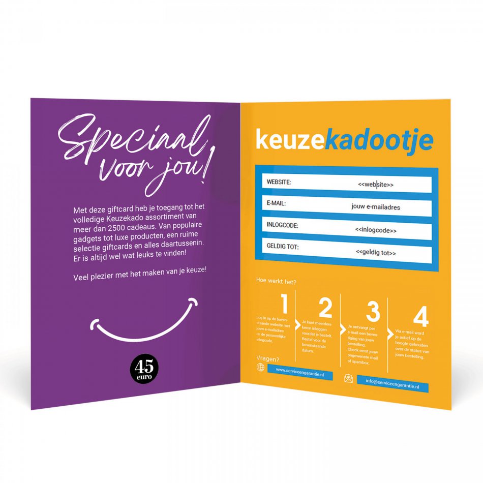Keuzekado Giftcard 45 euro